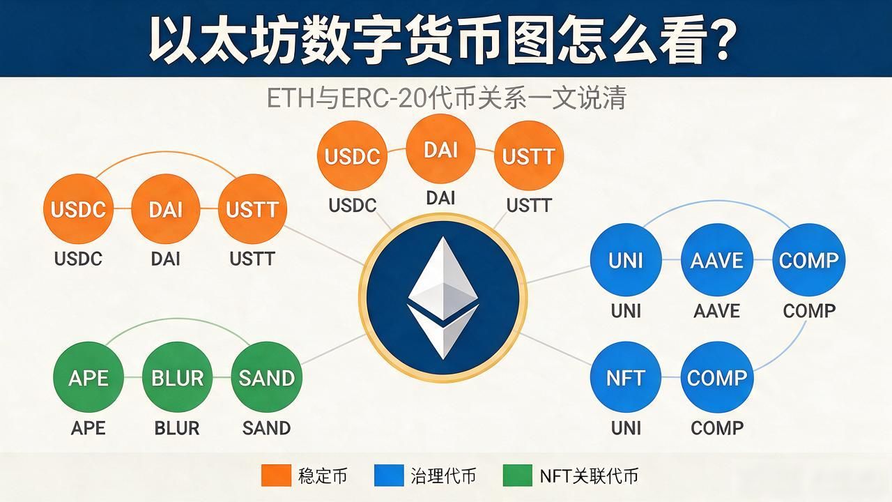 以太坊数字货币图怎么看?ETH与ERC-20代币关系一文说清