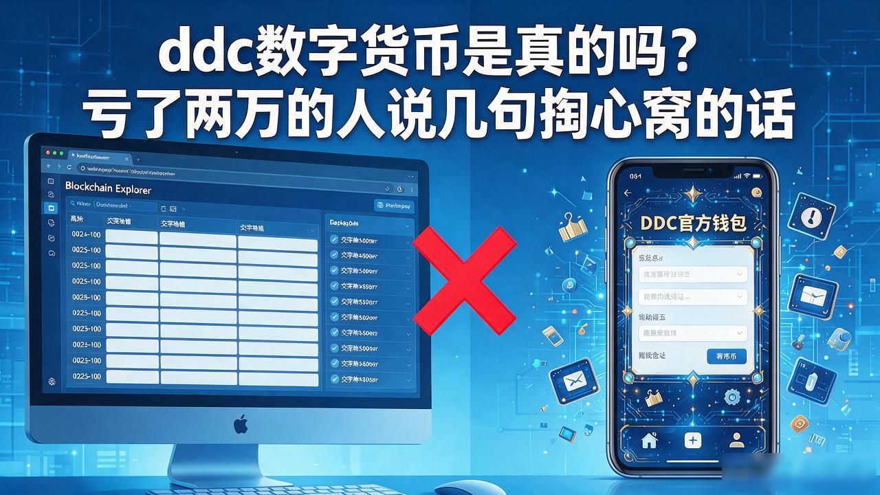 ddc数字货币是真的吗？亏了两万的人说几句掏心窝的话