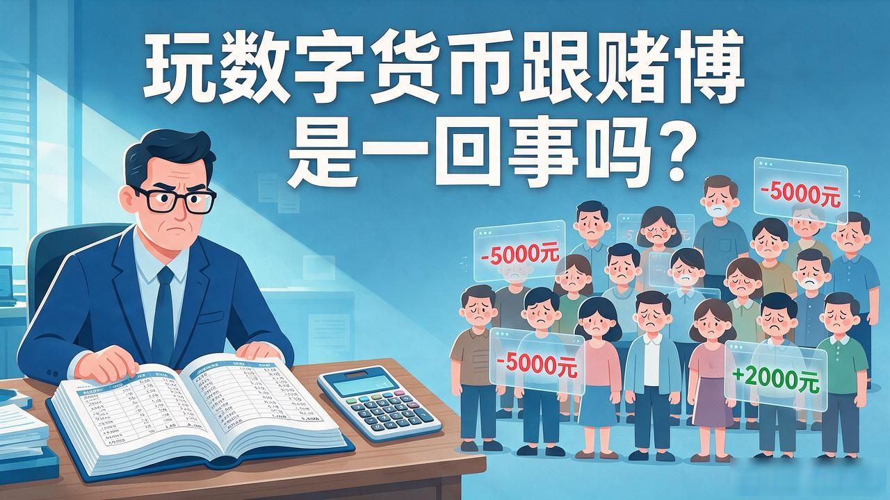 玩数字货币跟赌博是一回事吗？一个会计老师给普通人家算了笔账