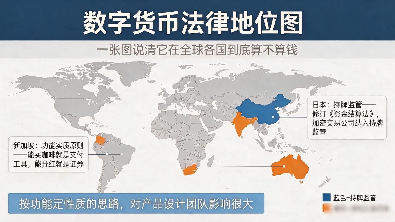 数字货币法律地位图：一张图说清它在全球各国到底算不算钱