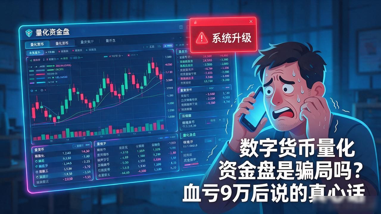 数字货币量化资金盘是骗局吗?血亏9万后说的真心话
