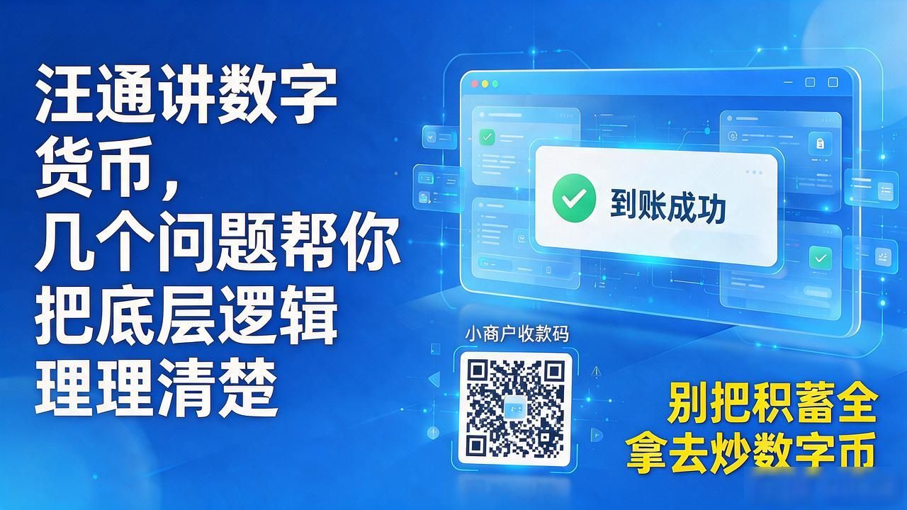 汪通讲数字货币,几个问题帮你把底层逻辑理清楚