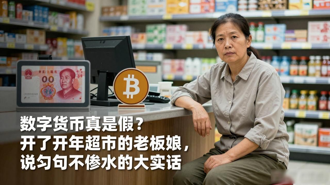数字货币真是假?开了八年超市的老板娘,说几句不掺水的大实话