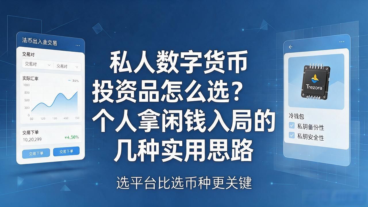 私人数字货币投资品怎么选？个人拿闲钱入局的几种实用思路